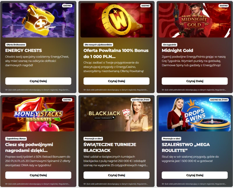 Energy Casino Promocje